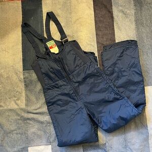 1980s vintage navy blue  Snow Bib Overalls